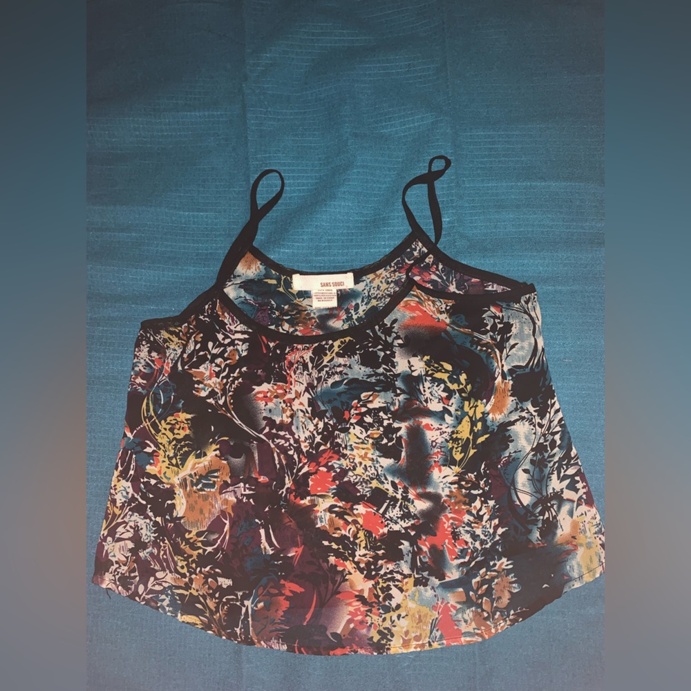 SANS SOUCI Flower pattern tank-top/cropped